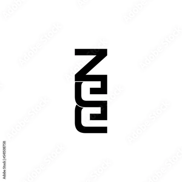 Fototapeta zee lettering initial monogram logo design