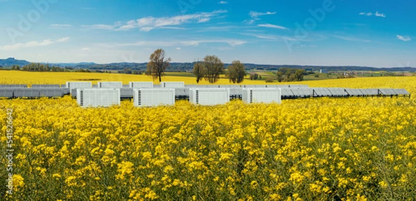 Obraz solarfield with battery storage