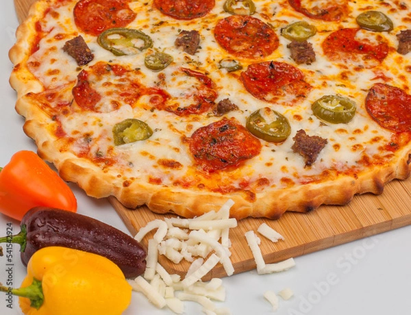 Obraz pizza with salami