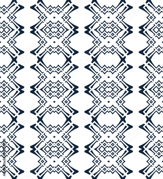 Fototapeta Geometric pattern. Seamless vector background. Ethnic graphic design.