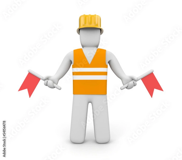 Obraz Semaphore flag positions