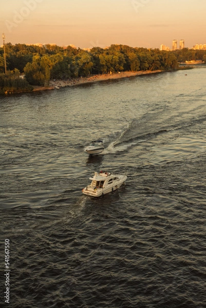 Obraz Boats float on the river