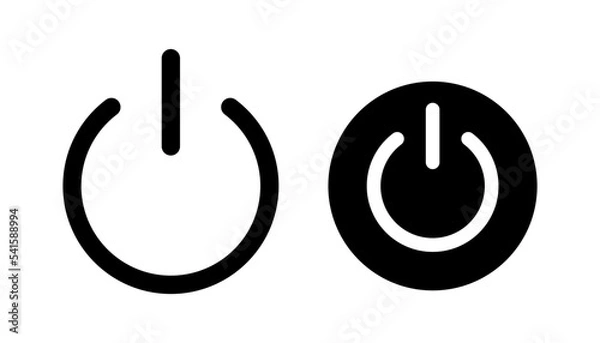Fototapeta Power icon vector for web and mobile app. Power Switch sign and symbol. Electric power