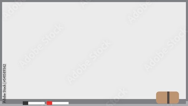 Fototapeta 塾や会社のプレゼンテーションなどで使用するシンプルなホワイトボードのイラスト