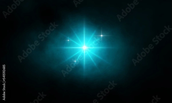 Fototapeta Light flare  Glowing light explodes. Light effect. ray. shining sun  bright flash. Special lens flare light effect.