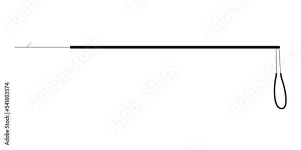 Obraz Polespear pictogram vector Illustration on a white background.