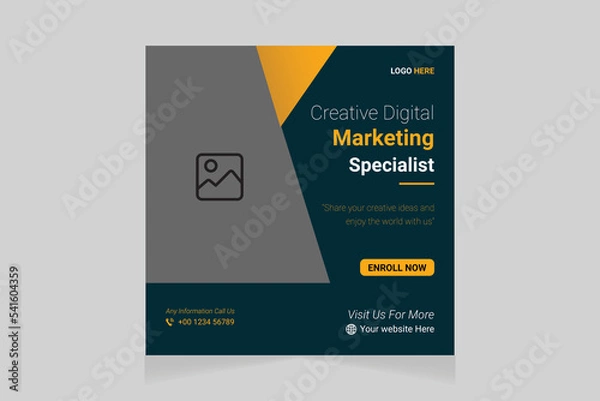 Obraz Creative social media post design templates, modern, and new creative design.