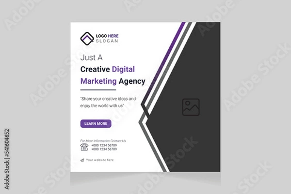 Obraz Creative social media post design templates, modern, and new creative design.
