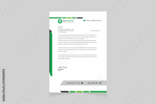 Fototapeta Letterhead design template, creative design.