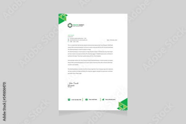 Obraz Letterhead design template, creative design.