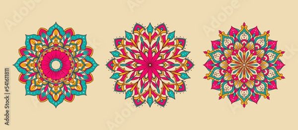 Fototapeta Set of mandala Free Vector
