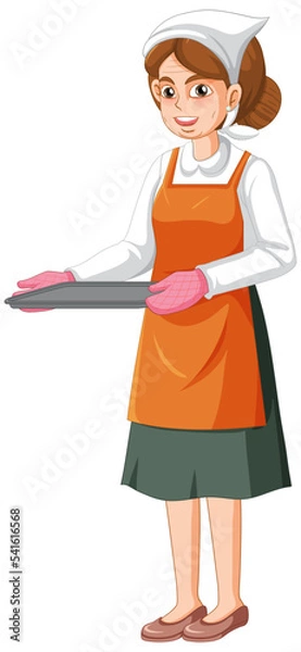 Fototapeta A baker cartoon character