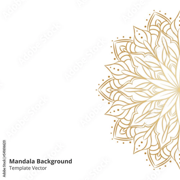Fototapeta Gold mandala background template Free Vector