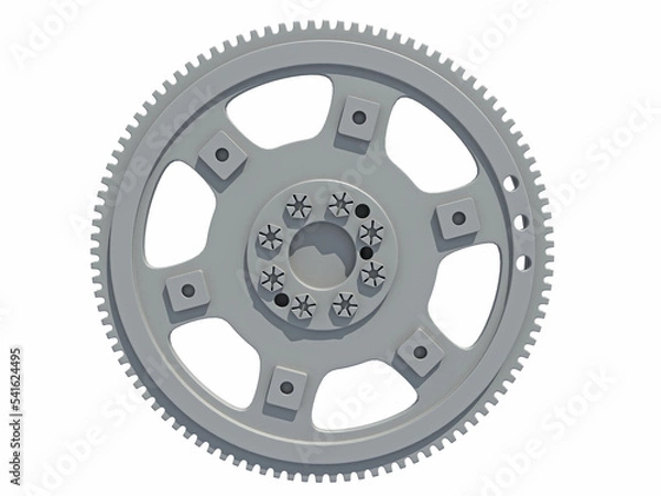 Obraz Flexplate Engine Flywheel 3D rendering on white background
