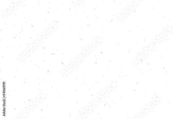 Fototapeta 3d rendering of snowfall against blank white background. Seasonal winter theme illustration, falling snow