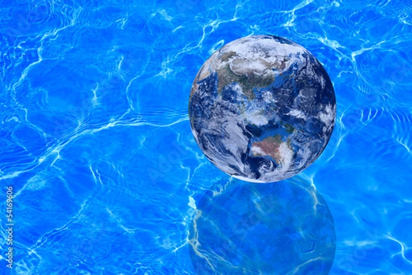 Fototapeta 水面と地球