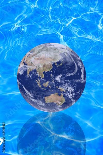 Fototapeta 水面と地球