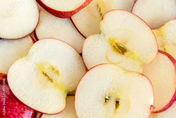 Obraz Sliced apple texture background