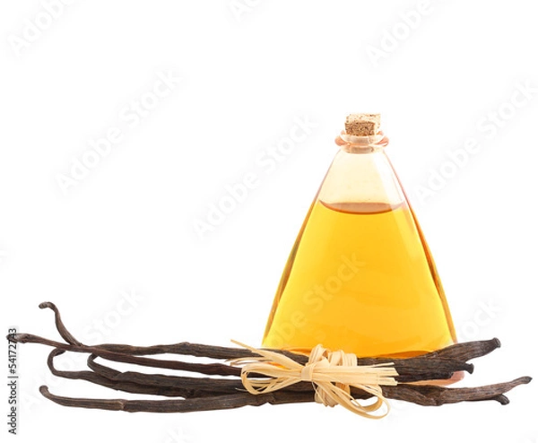 Obraz Vanilla pods and bottle