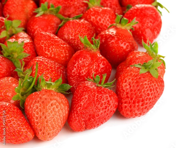 Fototapeta Fresh strawberry isolated on white