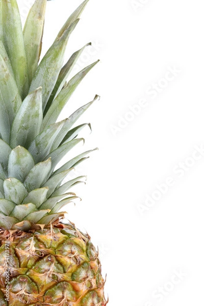 Fototapeta Fresh pineapple isolated on a white background