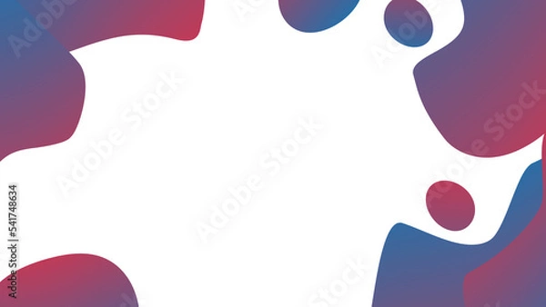 Fototapeta Beautiful abstract blue background with gradient rainbow blob, fluid, liquid, like lava lamp. Vector illustration for card, party, design, flyer, poster, decor, banner, web, advertising.