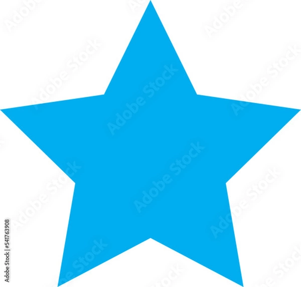 Obraz blue star icon  on white (vector)