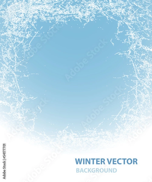 Fototapeta Background  with rime for winter holiday