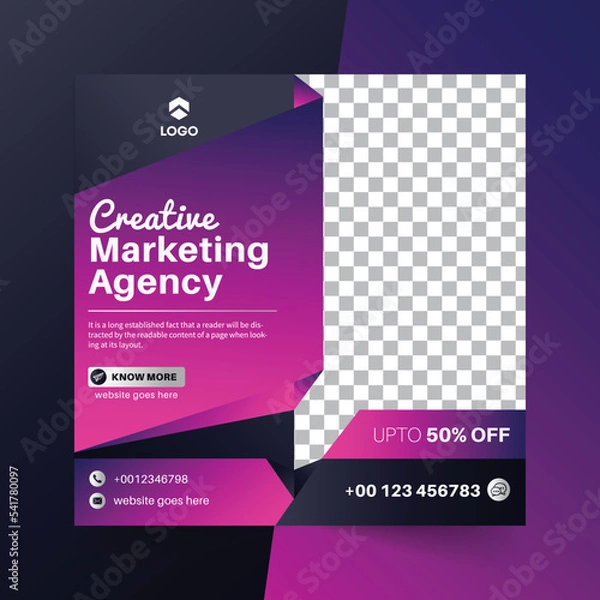 Obraz Digital marketing social media post web banner