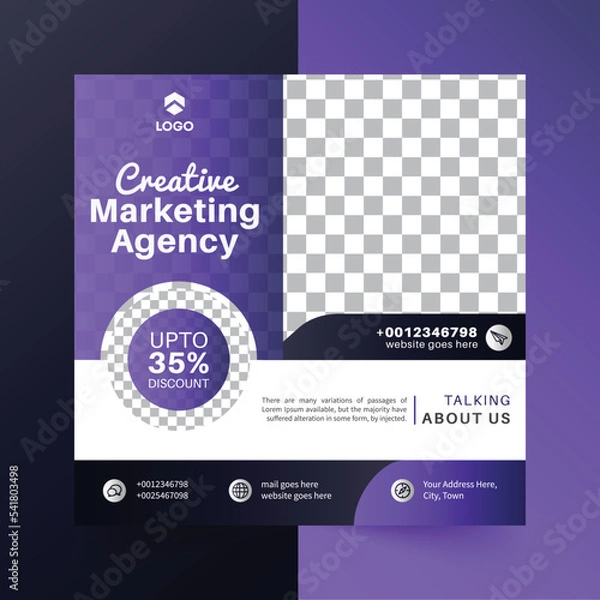 Obraz Digital marketing social media post web banner