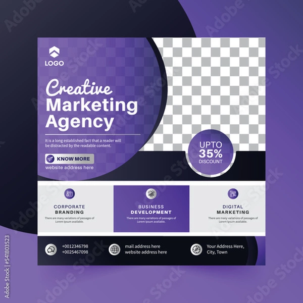 Obraz Digital marketing social media post web banner