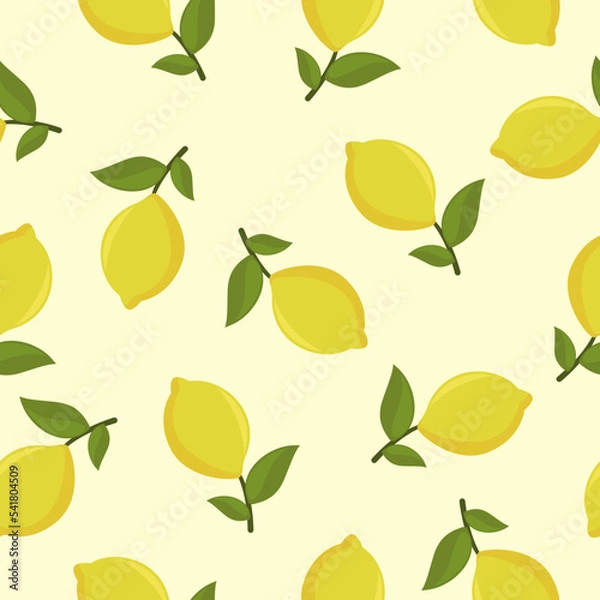 Fototapeta seamless pattern with lemons