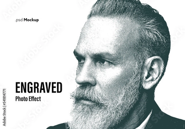 Fototapeta Grawerowany efekt fotograficzny