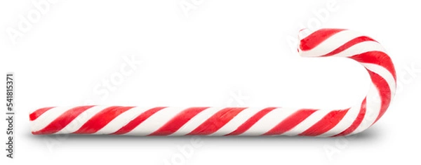 Obraz Isolated candy cane red on white background close-up background