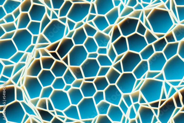 Obraz Seamless Neon Fluorescent Honeycomb Pattern 