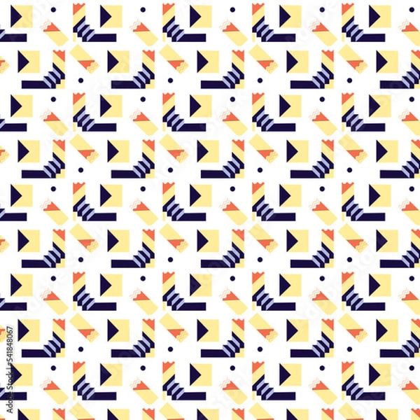 Fototapeta pattern design with random shapes and stair