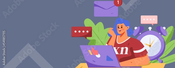Obraz Living room home rest character scene flat vector concept operation illustration
