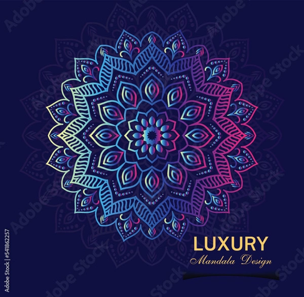 Obraz Flower Mandala Vector Pattern Background Design Template,luxury Mandala Design.