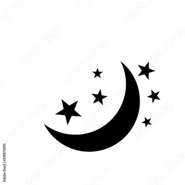 Fototapeta Night icon in isolated on background. symbol for your web site design Night icon logo, app, Night icon Vector illustration.
