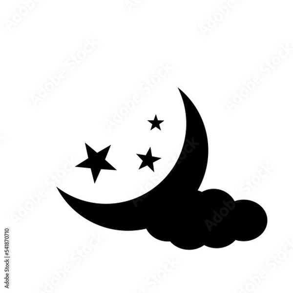 Fototapeta Night icon in isolated on background. symbol for your web site design Night icon logo, app, Night icon Vector illustration.
