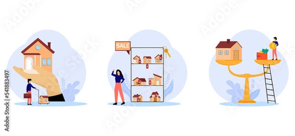 Fototapeta Real Estate Flat Bundle Design