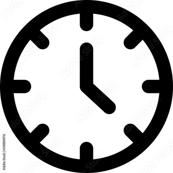 Fototapeta Clock or Time icon in Circle Shape