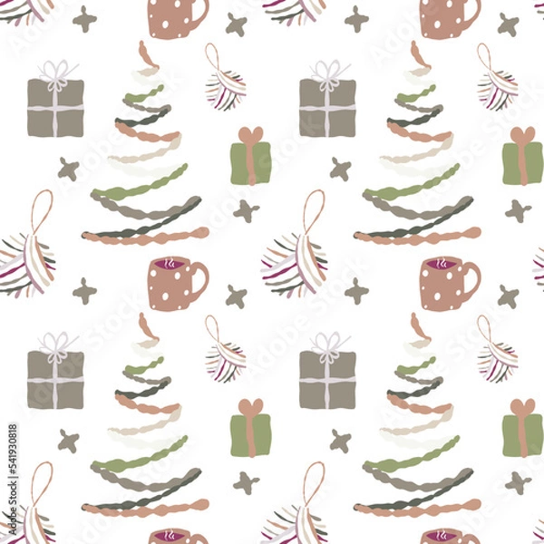 Obraz christmas seamless pattern