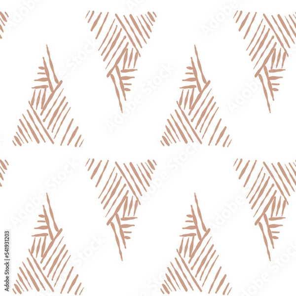 Obraz hand drawn christmas tree pattern 