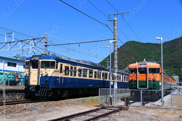 Fototapeta 通勤電車 国鉄型115系と165系