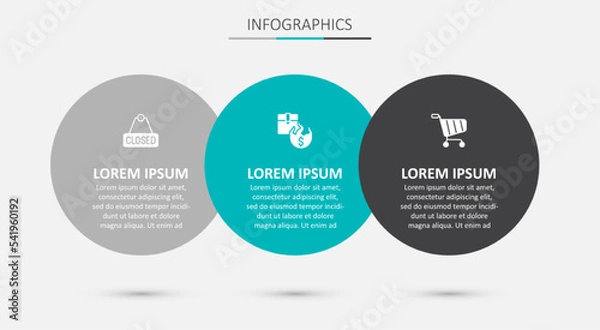 Fototapeta Set Hot price, Hanging sign with text Closed and Shopping cart. Business infographic template. Vector