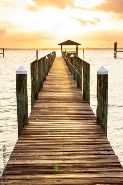 Obraz Boardwalk on beach