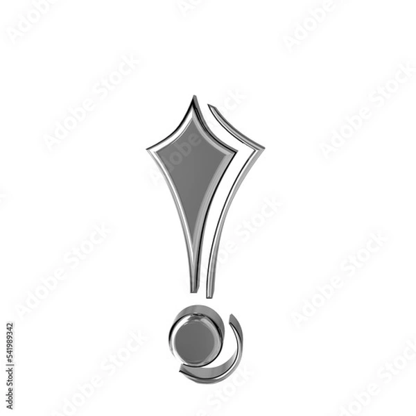 Fototapeta Silver symbol front view.