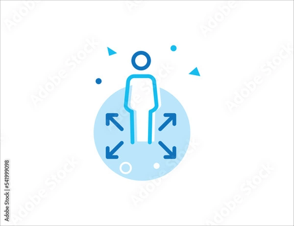 Fototapeta Business Direction Stroke Line Icon