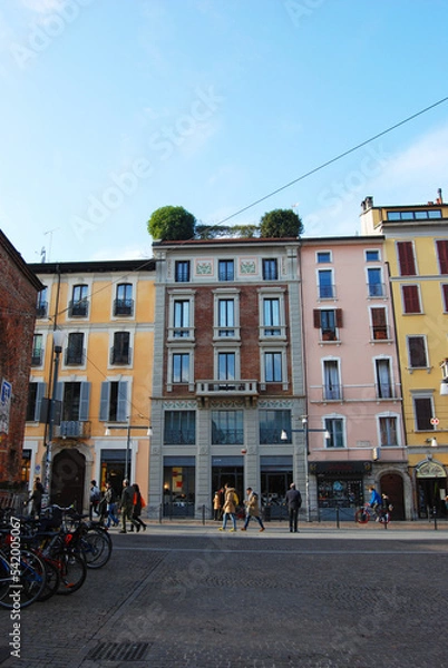 Obraz Colorful buildings in Milan, Italy